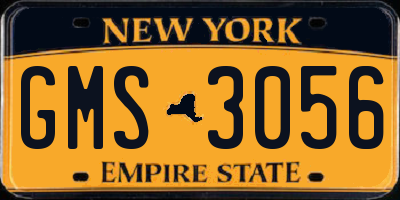 NY license plate GMS3056