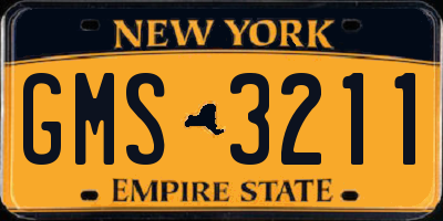 NY license plate GMS3211