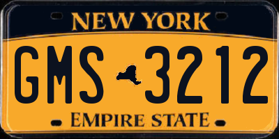 NY license plate GMS3212
