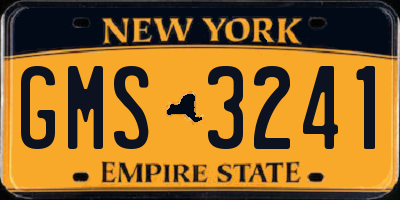 NY license plate GMS3241