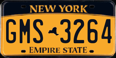 NY license plate GMS3264