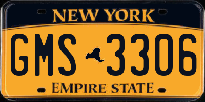 NY license plate GMS3306