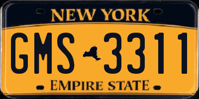 NY license plate GMS3311