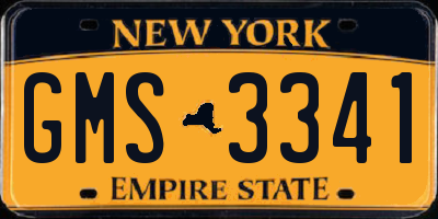 NY license plate GMS3341