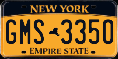 NY license plate GMS3350