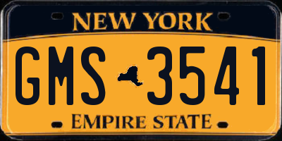 NY license plate GMS3541