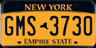 NY license plate GMS3730