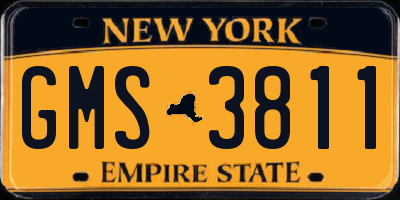 NY license plate GMS3811