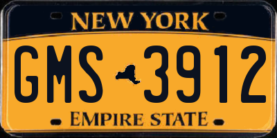 NY license plate GMS3912
