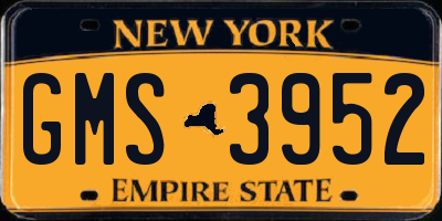 NY license plate GMS3952