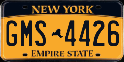 NY license plate GMS4426