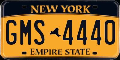 NY license plate GMS4440