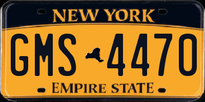 NY license plate GMS4470
