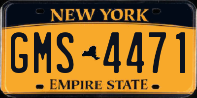 NY license plate GMS4471