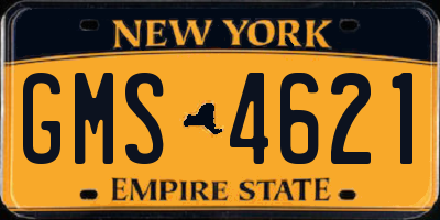NY license plate GMS4621