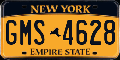 NY license plate GMS4628