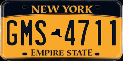 NY license plate GMS4711