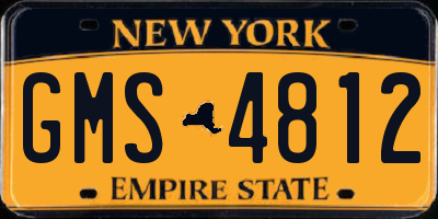 NY license plate GMS4812