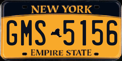 NY license plate GMS5156