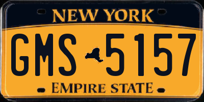NY license plate GMS5157