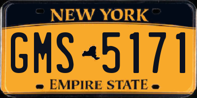 NY license plate GMS5171