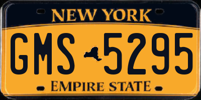 NY license plate GMS5295