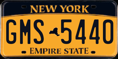 NY license plate GMS5440