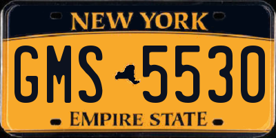 NY license plate GMS5530