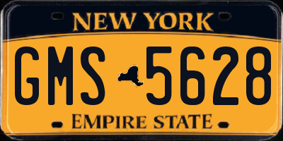 NY license plate GMS5628
