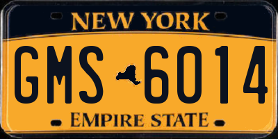NY license plate GMS6014