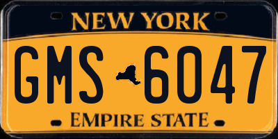 NY license plate GMS6047