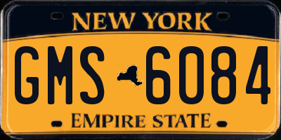NY license plate GMS6084