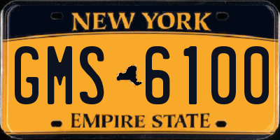 NY license plate GMS6100