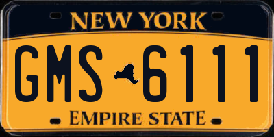 NY license plate GMS6111