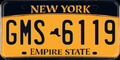 NY license plate GMS6119