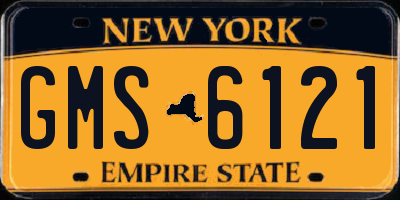 NY license plate GMS6121