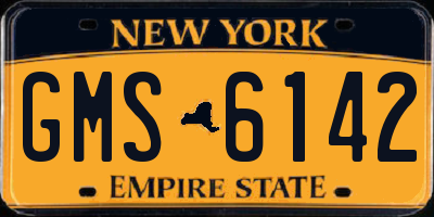 NY license plate GMS6142