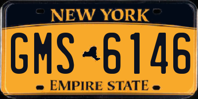 NY license plate GMS6146