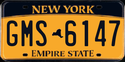 NY license plate GMS6147