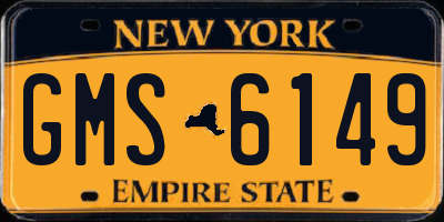 NY license plate GMS6149