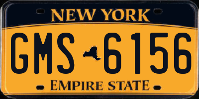 NY license plate GMS6156