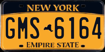 NY license plate GMS6164