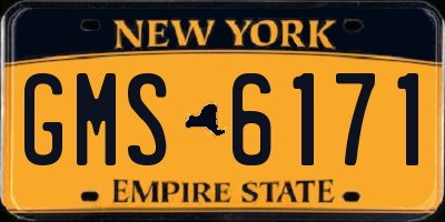 NY license plate GMS6171