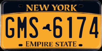 NY license plate GMS6174