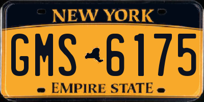 NY license plate GMS6175