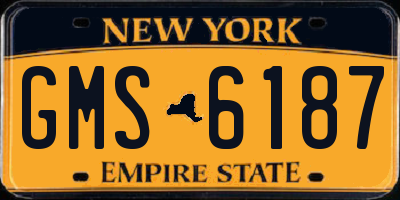 NY license plate GMS6187