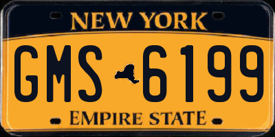 NY license plate GMS6199