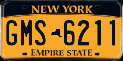 NY license plate GMS6211