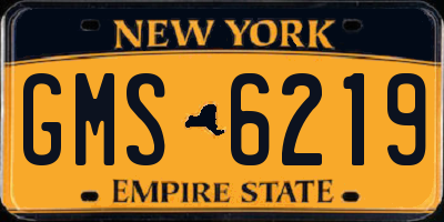NY license plate GMS6219