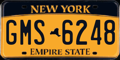 NY license plate GMS6248